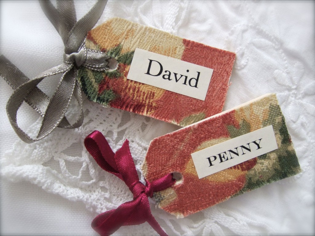 fabric covered tags