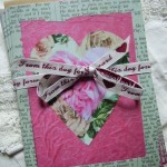 pink hearts greetings card