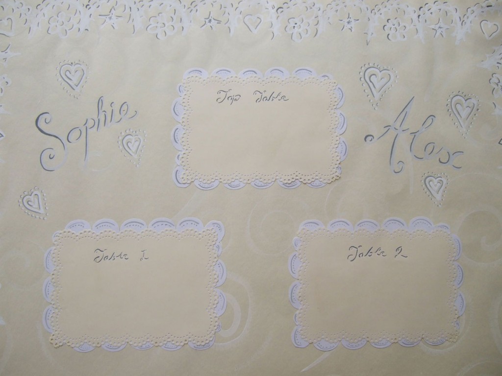 'lacy' seating plan - detail